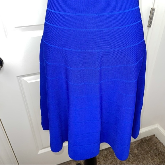 Adrianna Papell Blue Fit & Flare Dress Sleeveless M - Picture 5 of 16